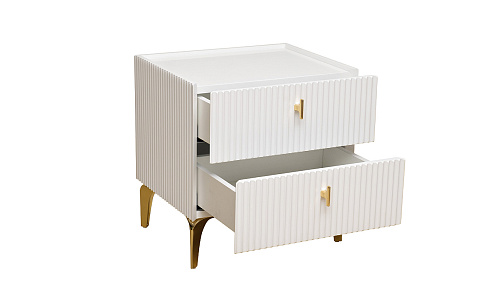 Тумбочка прикроватная Doria белая см Garda Decor GD-00003 