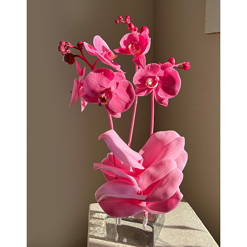 Цветы из холодного фарфора Jardiz Орхидея Фламинго Orchid Орхидея