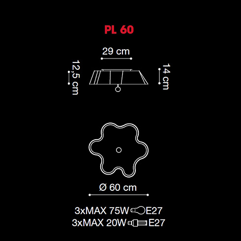 Потолочный светильник Light4 DAISY PL 60 Bianco DAISY