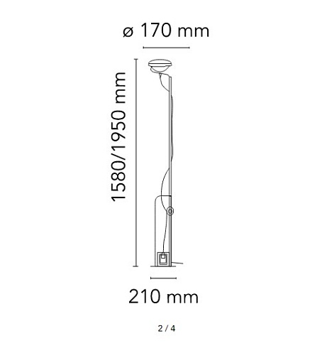 Торшер Flos Toio Led white Toio F7630009