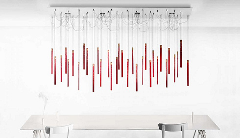 Подвесной светильник Ingo Maurer Flying Flames Element Red+Downlight Black LED Flames  3334300+3335000+3336000