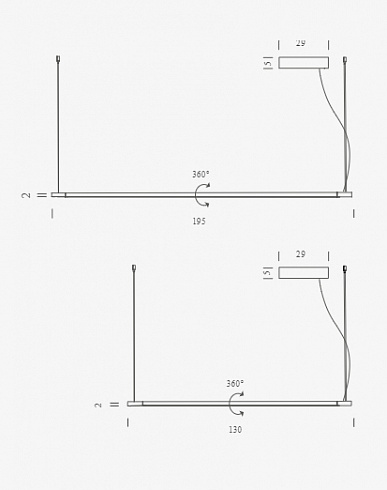 Подвесной светильник Nemo Linescapes horizontal 130 Linescapes  LIN LWW 5D