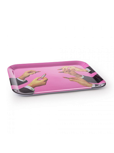 Поднос Seletti Lipsticks Pink Toiletpaper Tray 19030