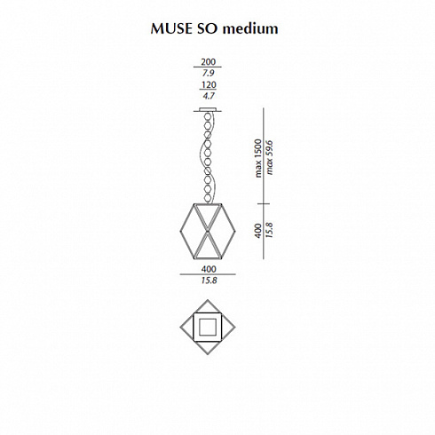 Подвесной светильник Contardi MUSE DELUXE SO MEDIUM nickel MUSE
