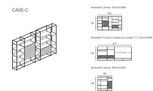 Стеллаж HENGE Cage-C Cage LB.020CC030