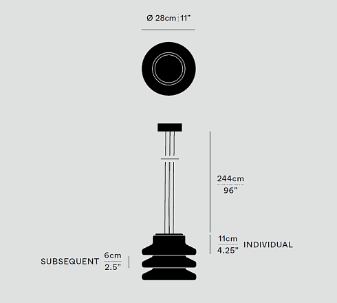 Подвесной светильник A-N-D Pace 28 3 Umber Pace PAC-28-3-P-UMB-DW