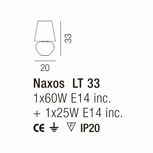 Настольная лампа Vistosi LT NAXOS 33 BC NAXOS