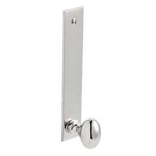 Oval Rectangle Backplate L.10.2cm Polished Nickel