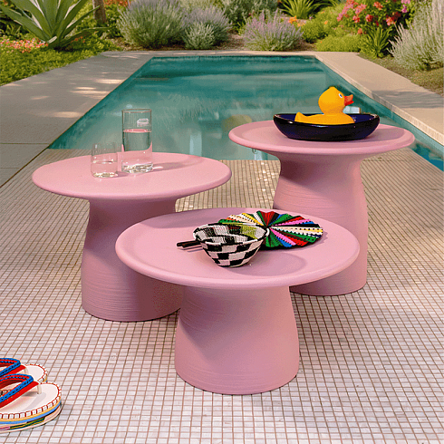 Приставной столик Qeeboo Totino 2 Low Dove Grey Totino 79012DG