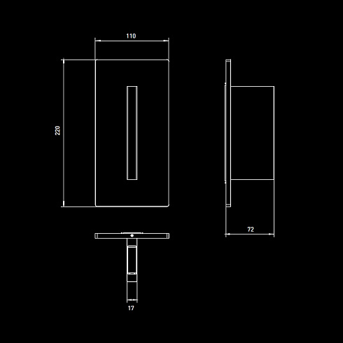 Настенный светильник Side D2021 Quadrat