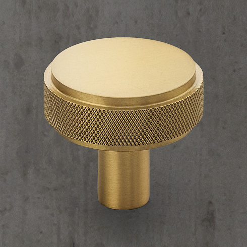 Ручка-кнопка Restoration Hardware Lambeth Knurled d.3.2 Polished Brass Lambeth Knurled 24170037 PB