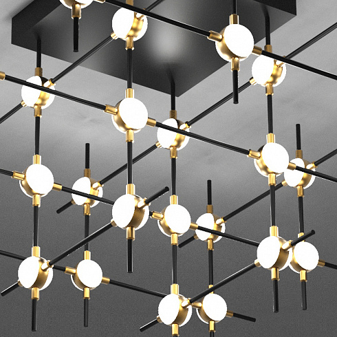 Потолочный светильник Delight Collection Molecular 36 black/gold Molecular MX18001067-36A  black/gold