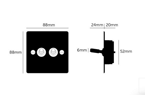 Выключатель Buster and Punch 2G Toggle Smoked Bronze/brass Switches UK UK-TO-CO-2G-SM-BR-A