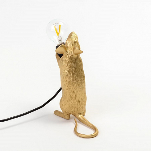 Настольная лампа Seletti Mouse Lamp Standing GOLD USB Mouse Lamp 15230