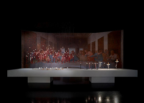 Подвесной светильник Ingo Maurer Flying Flames Element Red+Downlight Black LED Flames  3334300+3335000+3336000