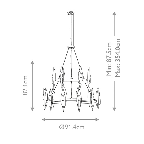 Люстры Hinkley QN-WILLOW18-CBK 