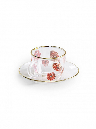 Кофейная пара Seletti Roses Toiletpaper Glass 15971