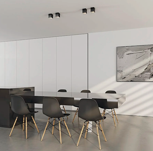 Потолочный светильник Oty Light X7 C 10W 3000K 50 Black Triac  Pop 3X7C.H23L.22