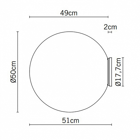 Настенный/Потолочный светильник Fabbian Lumi Sfera d50 Lumi F07G3301