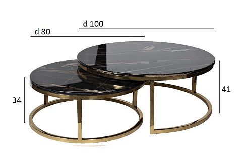 Журнальный стол Garda Decor 57EL-CT101А-BL 