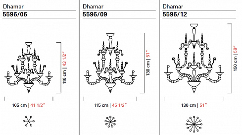 Люстра Barovier & Toso 5596/09 Dhamar 5596/09/BB/CL