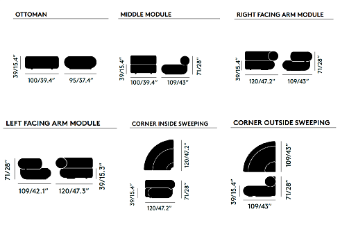 Диван Tom Dixon FAT L-Shaped Modular - Configuration 3 - Gold (Royal 132) FAT Fat-Sofa-Comb3-RLFR132