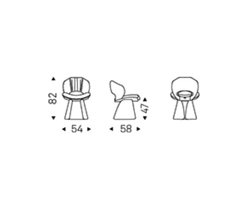 Стул Cattelan Italia Dafne Bronze/Bianco Dafne Dafne GFM18/971