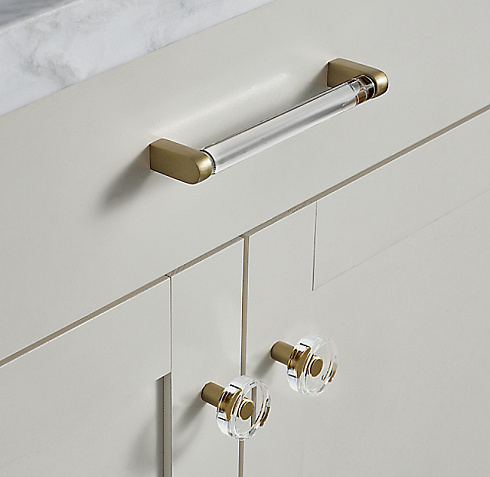 Ручка-скоба Restoration Hardware Lambeth Crystal L.15.2 Lac.Burnished Brass Lambeth Crystal Smooth 10101978 LBB