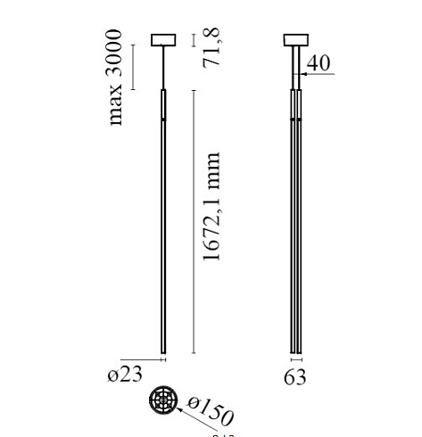 Подвесной светильник Flos My Lines White My Lines F1906009+F1907009