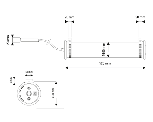 Настенный светильник DCW Editions In the Tube 100-500 In The Tube ITT 100-500 WALL SIL-SIL