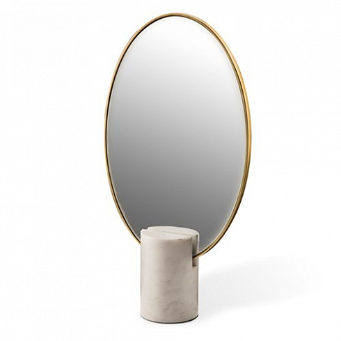 Зеркало Pols Potten Oval marble white Mirrors 300-300-130