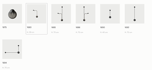 Настенный/Потолочный светильник Vibia Pin 1680 Black 2700K On/Off Pin 168011/10