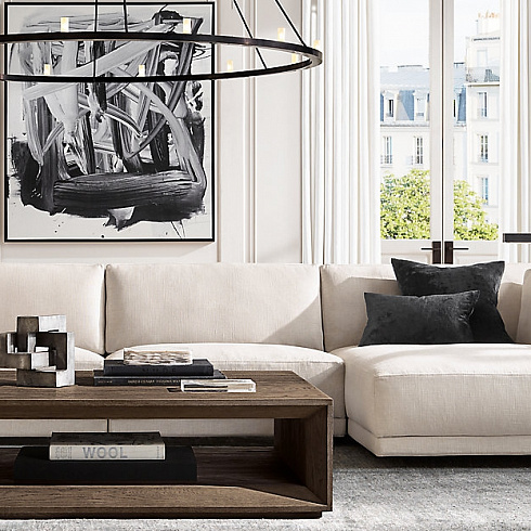 Люстра Restoration Hardware Rennes Round 48" Lacquered Burnished Brass Rennes 68090983 LBB