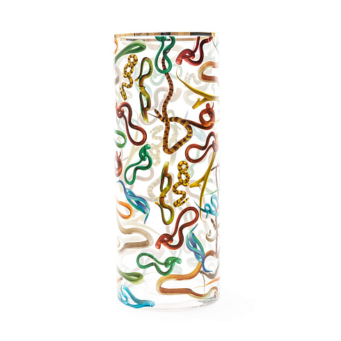 Ваза Seletti Snakes Big Toiletpaper Glass Vase 14201