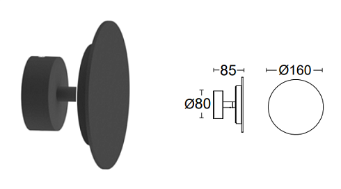 Настенный светильник AUGENTI Stem 12W 3000K Phase-cut  Stem 350W/WTAC
