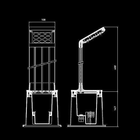 Фонарь Side D2040 Quadrat