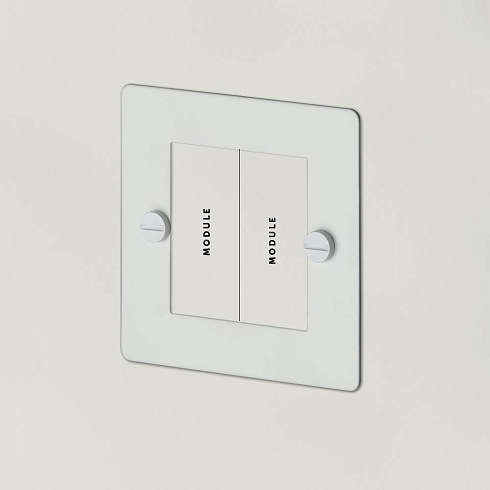 Рамка Buster and Punch 1G, 2 Mod White Plates and Modules UK-MG-PL-2M-WH-A