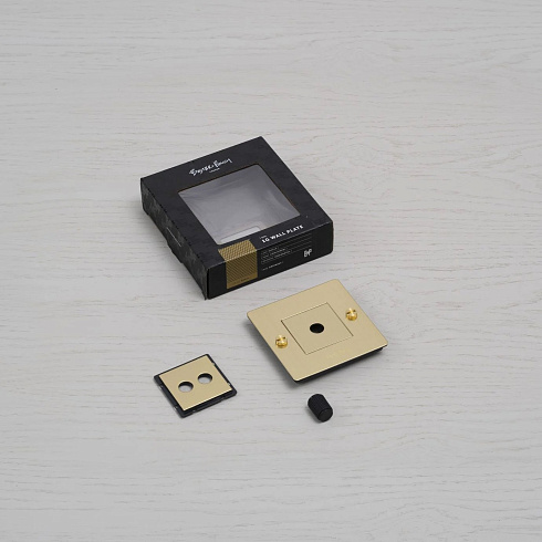 Рамка Buster and Punch 1G Horizontal with Infills brass Plates and Modules CPL-051991 