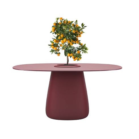 Уличный стол Qeeboo Cobble 160 HPL Indian Red Cobble 63011IR
