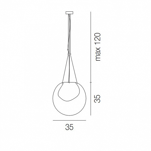 Подвесной светильник Vistosi Poc SP 35 white POC SP POC 35 BC NI