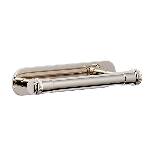 Ручка-скоба Rejuvenation Rigdon with Rounded Rectangle Backplate L.10.2cm Polished Nickel Rigdon 3513027