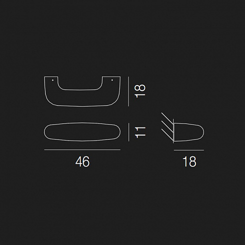Настенный светильник Vistosi AP DOS G NE CR DOS
