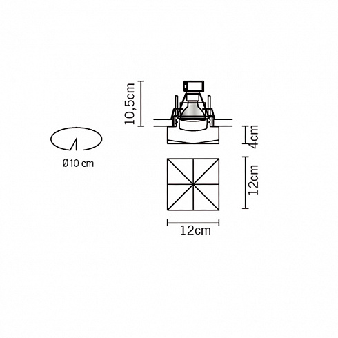 Встраиваемый светильник Fabbian D27F2801 Faretti
