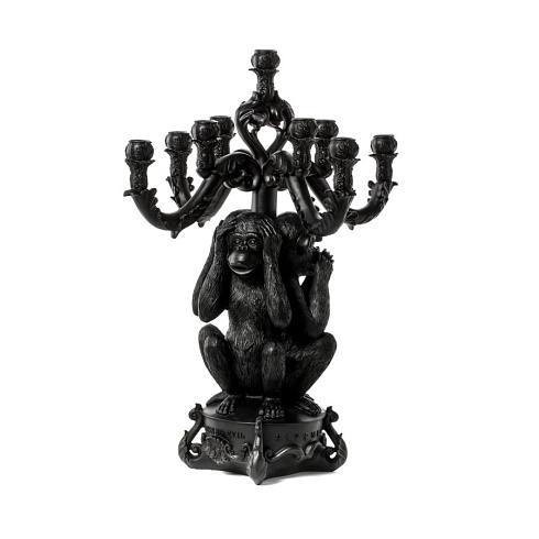 Канделябр Seletti Giant Burlesque 3 Monkeys Black Burlesque 14874 NER
