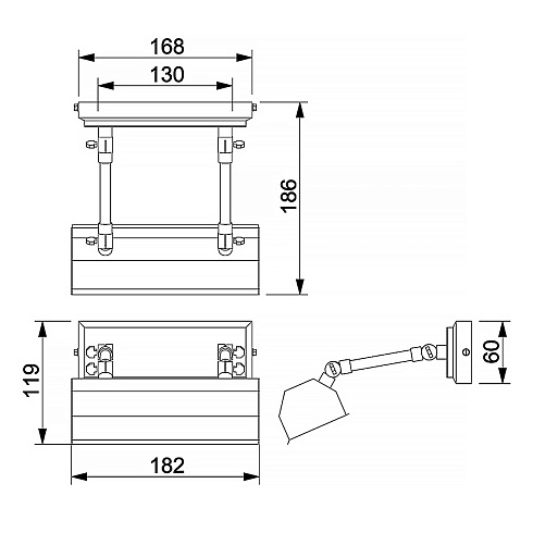 Подсветка для картин Elstead Lighting CHAWTON-PLS-PB 