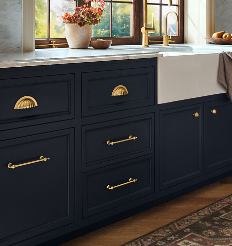 Ручка-скоба Rejuvenation Ellis L.10.2cm Aged Brass Ellis 9575347