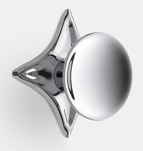 Ручка-кнопка Rejuvenation Dish with Star Backplate d3.8cm Aged Brass Dish 8297993