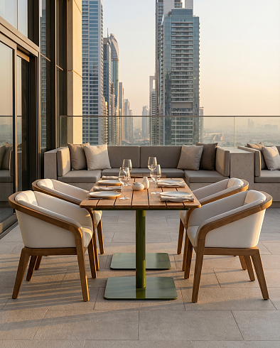 Обеденный стол Delight Collection Outdoor One B One One B Table
