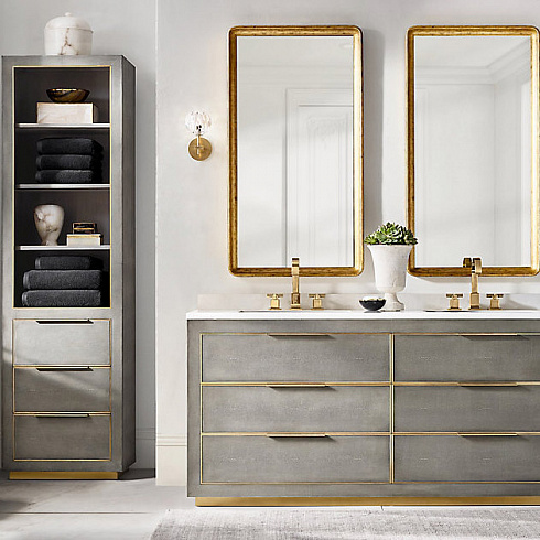 Бра Restoration Hardware Boule De Cristal  Single Sconce Lacquered Burnished Brass Boule De Cristal 68090434 LBB