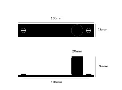 Ручка-кнопка Buster and Punch Knob Cross Plate Steel set of 2 Cross UK-KP-ST-A